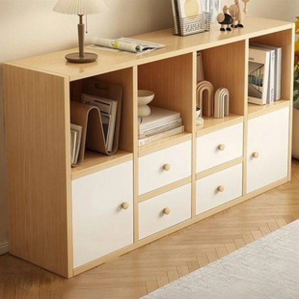 Storage cabinet, drawer cabinet, household bedroom, bedside, floor standing grid storage cabinet, simple wall mounted children's bookshelf storage cabinet