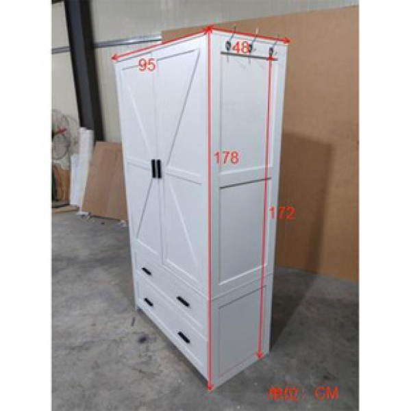 Wardrobe rental sturdy and durable wooden easy assembly household bedroom wall mounted integrated storage cabinet new clothes cabinet