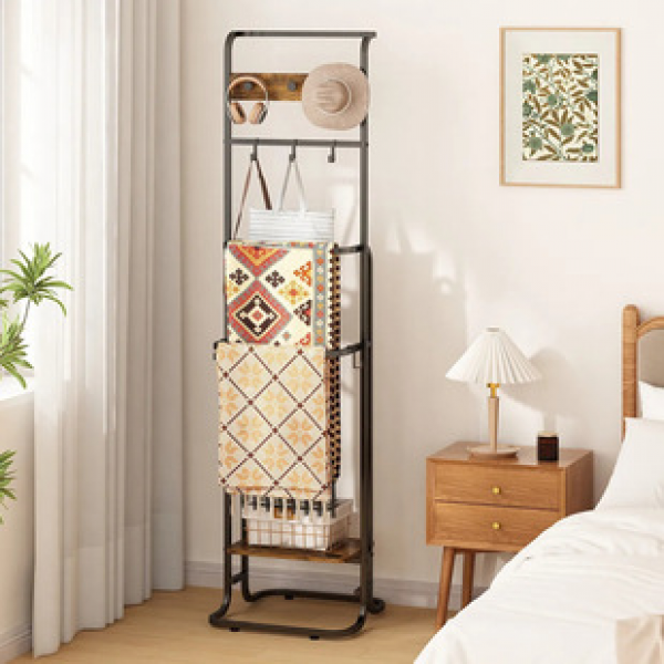 Cross border direct sales hangers, floor to ceiling bedrooms, home rooms, indoor drying clothes racks, multifunctional coat and hat racks, trendy