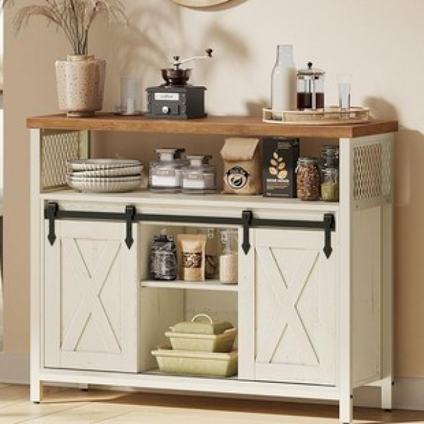 Factory direct sales of new storage cabinets, sliding barn doors, double-layer storage cabinets, living rooms, bedrooms, cross-border Amazon hot sales