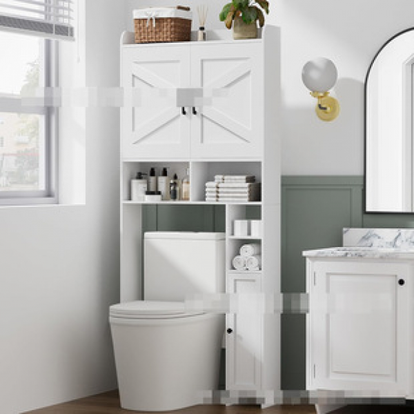 Source manufacturer wholesale with toilet paper shelf, modern barn door, bathroom cabinet, double sliding door, bathroom floor cabinet