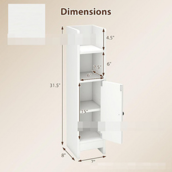 Cross border seam multi-layer storage cabinet, large capacity floor standing bathroom cabinet, bathroom toilet corner shelf