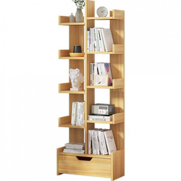 Simple bookshelf, floor standing storage rack, creative internet celebrity, tree shaped small storage, living room, household storage rack, student bookshelf
