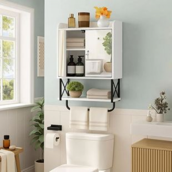 Nordic style wall mounted bathroom mirror cabinet, bathroom cabinet combination, bathroom storage box, mirror storage box, individual mirror box