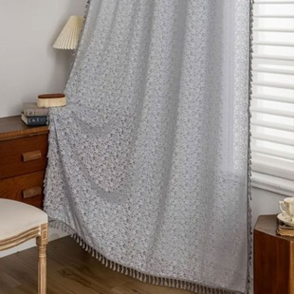 1PC New Product Leaf Curtains Villa Farmhouse Balcony Living Room Bedroom Decoration Curtains