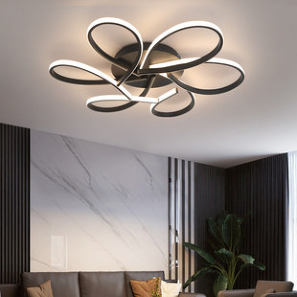 New cross-border living room ceiling light LED modern aluminum dining room bedroom light curved lamp North European Qing new model