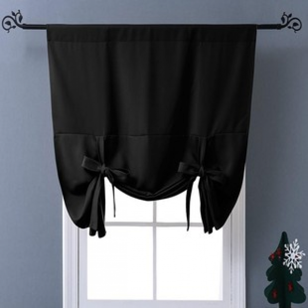 1PC black curtain finished product factory distributes Roman curtain finished products without punching, simple curtains for shading boys and girls
