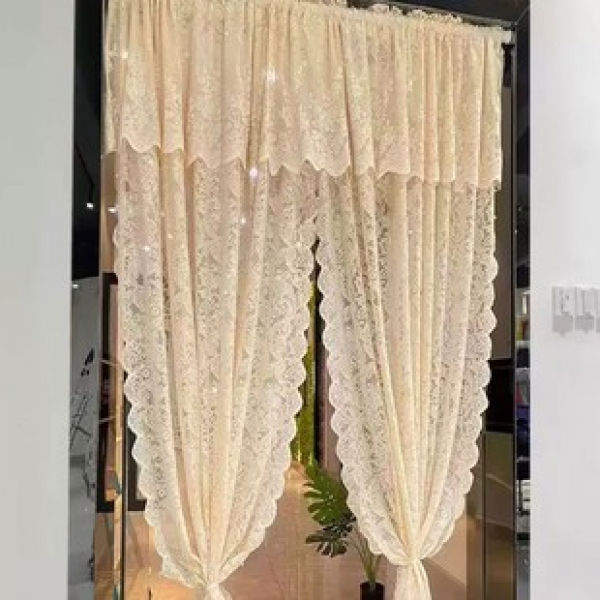2026 Factory Direct Supply Cross border E-commerce Platform Amazon's Explosive New Product Pearl Phoenix Tail French Curtains