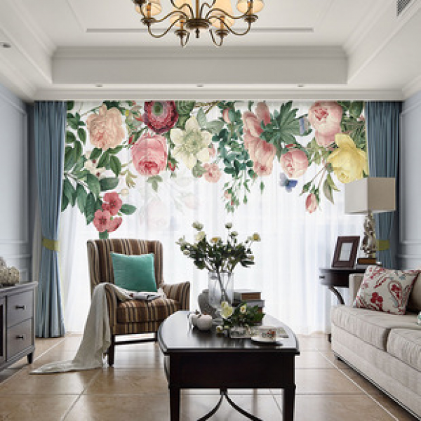 Modern minimalist semi blackout curtains, gauze curtains that are translucent but not transparent, living room decorations, partitions that are hazy, thickened linen curtains, and bay windows