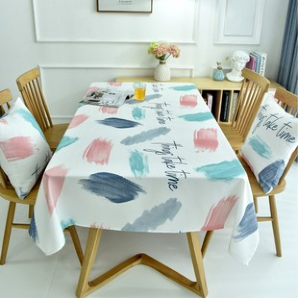 Amazon hot selling tablecloth fabric cotton linen small fresh simple Chinese modern simple rectangular coffee table ins