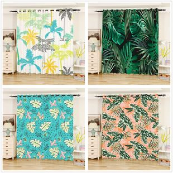 Wholesale modern personalized curtains, living rooms, bedrooms, bay windows, floor to ceiling, no punching, black silk, full blackout, cotton and linen