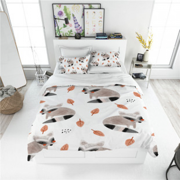 Cross border hot selling 3D digital printed three piece bed set with customized personalized cartoon series premium bedding according to pictures