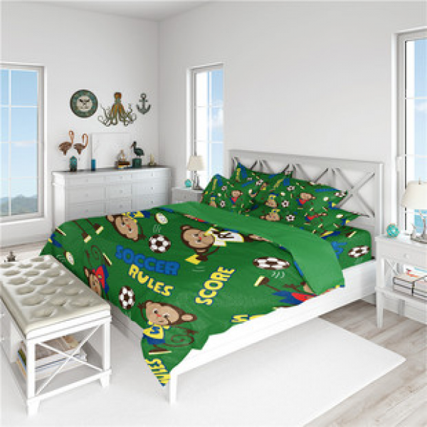Cross border hot selling 3D digital printed bedding three piece set personalized foreign trade heavy and light bedding products