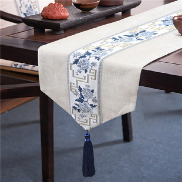 Cross border New Chinese Chenier Table Flag Double sided Composite Tea Table TV Cabinet High end Boutique Table Flag