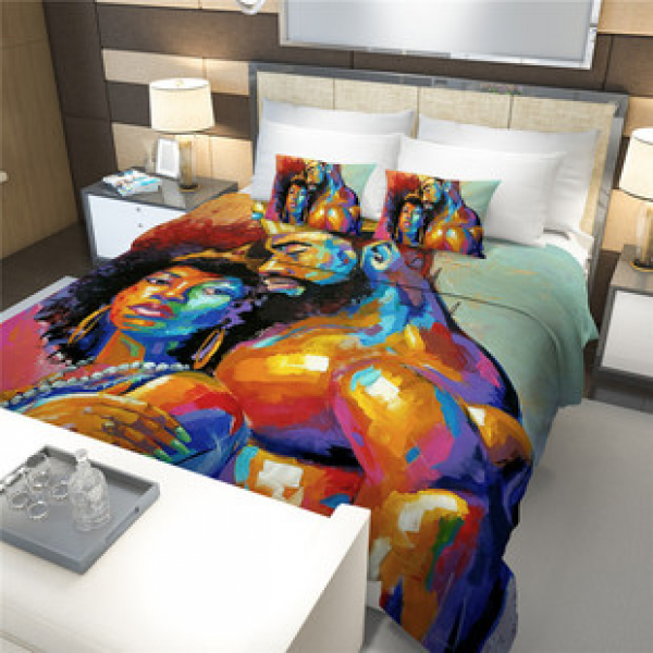 Personalized bedding three piece set, cross-border hot selling supply on Amazon, with a weight of 90 grams and a lightweight 90 gram frosted cloth bedding
