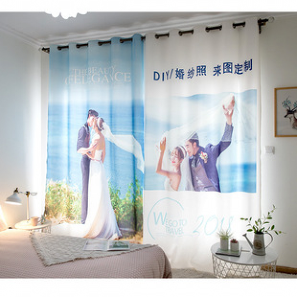 DIY personality network celebrity ins Tiktok anchor girl princess romantic wedding room wedding bedroom curtain window
