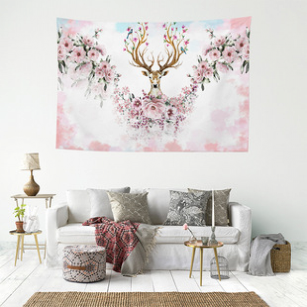 Nordic minimalist style 3D digital printed tapestry background wall hanging fabric cross-border specialized for hot selling export