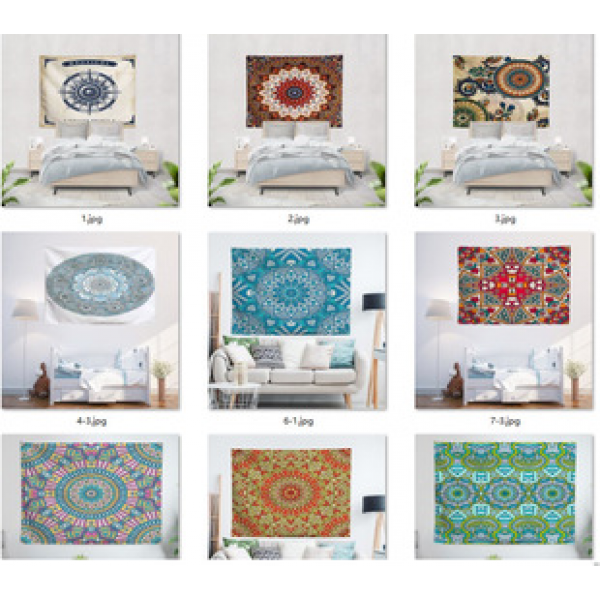 Manufacturer direct sales cross-border Bohemian background cloth decorative cloth wall blanket, beach towel tapestry, oversized tapestry