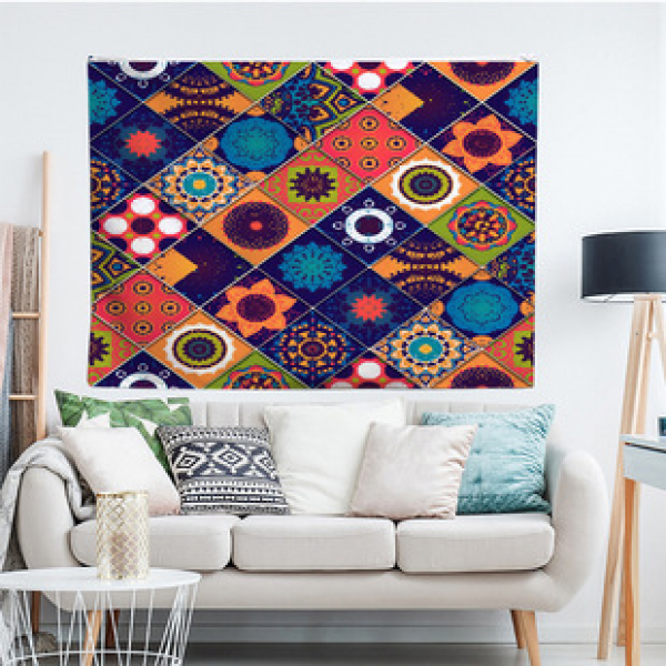 Hot selling cross-border tapestries in Bohemian style, handmade cotton thread woven curtains, wedding supplies for decoration