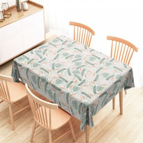 Digital Printing Japanese Linen Cotton Linen Computer Desk Living Room Tea Table Desk Rectangular Tablecloth Modern Simple Home Use