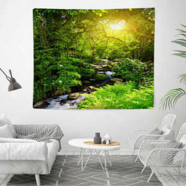 Factory direct sales of natural scenery tapestries, decorative fabrics, hanging wall blankets, beach towels, tapestries, can become internet famous, light luxury, ins ins style