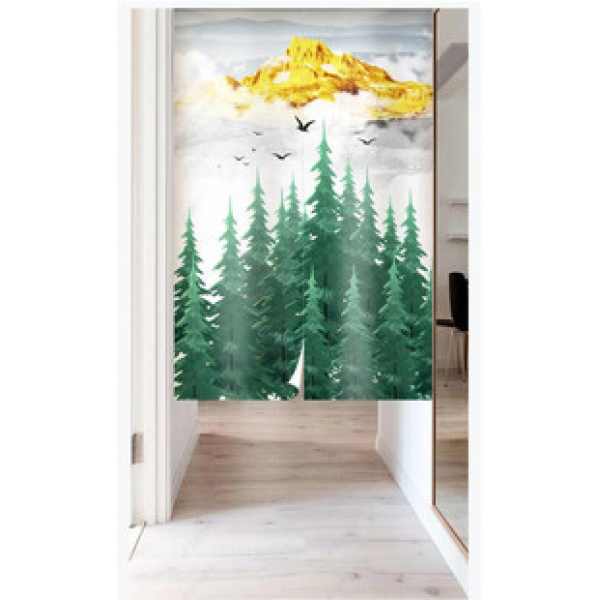 Personalized DIY cotton linen linen door curtain, kitchen bedroom bathroom partition curtain, half curtain, fabric door curtain