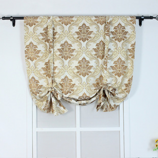 Cotton and linen curtains, window curtains, cute and simple balcony curtains, fabric for living room and bedroom, small-sized bay windows for shading