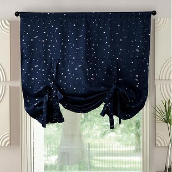 Star curtain finished product factory distributes Roman curtain finished products without punching, simple curtains for shading boys and girls