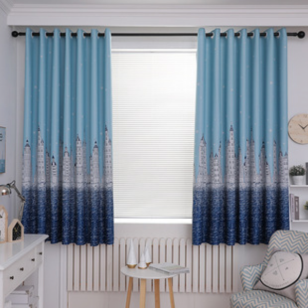 Foreign trade hot selling curtain fabric, simple modern curtain fabric, bedroom and children's room curtain fabric, heat insulation, sun protection, and shading