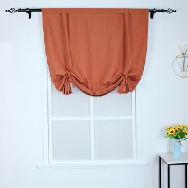 Cotton and linen curtains, window curtains, cute and simple balcony curtains, fabric for living room and bedroom, small-sized bay windows for shading