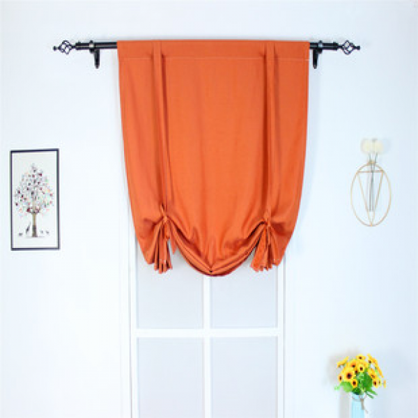 Cotton and linen curtains, window curtains, cute and simple balcony curtains, fabric, living room and bedroom short curtains, solid color Japanese style