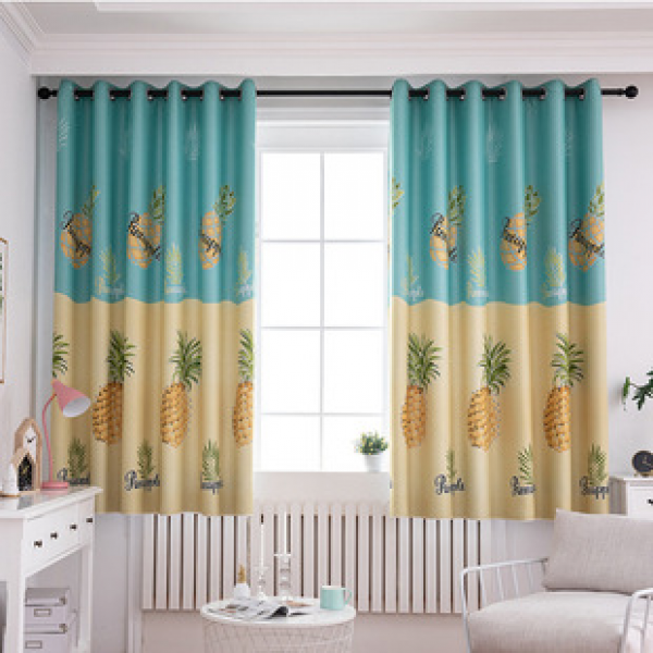 Full blackout curtain cloth for children's rooms, boys and girls' bedrooms, short curtains, hot selling in European and American foreign trade, Amazon wish