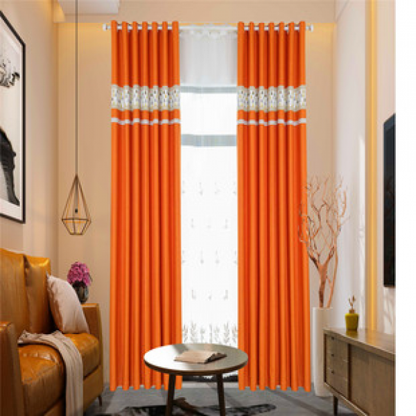 Nordic minimalist blackout thick curtains embossed embroidery bedroom living room swan linen multi-color optional special promotion