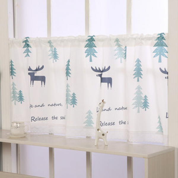 Cross border hot selling short curtain, half curtain, kitchen waterproof curtain, bathroom cabinet cover curtain, bay window half curtain