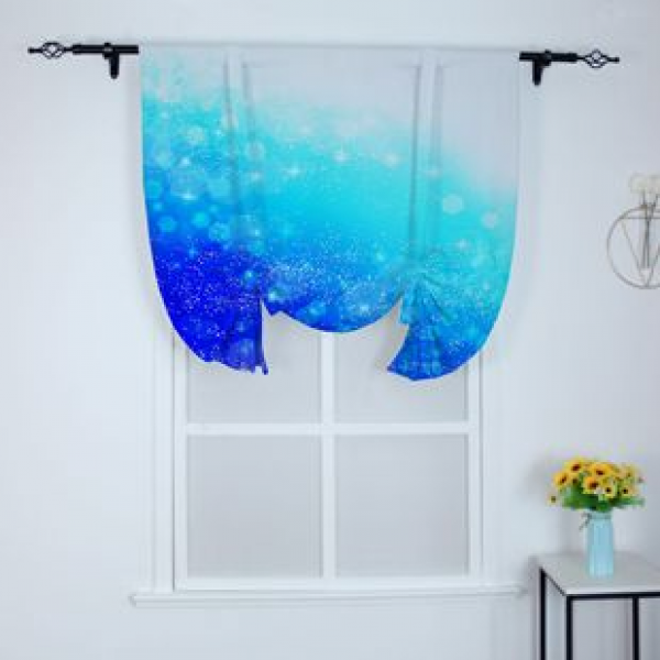Manufacturer direct sales of 3D printed printed short curtains, door curtains, embroidered curtains, finished Roman curtains, solid color curtains