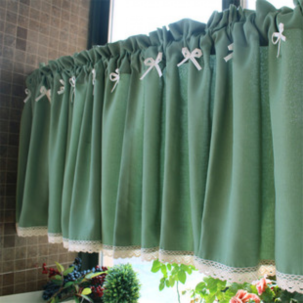 Cross border hot selling personalized design new short curtain half curtain kitchen bathroom cabinet cover curtain bay window half curtain