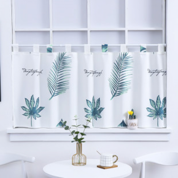 Cross border bathroom waterproof curtain cabinet short curtain kitchen oil fume proof door curtain air conditioning windshield half curtain