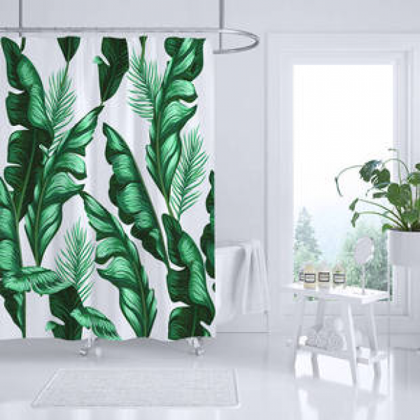 Bathroom shower curtain DIY waterproof cloth bathroom partition curtain shower cloth curtain anti mold shower curtain