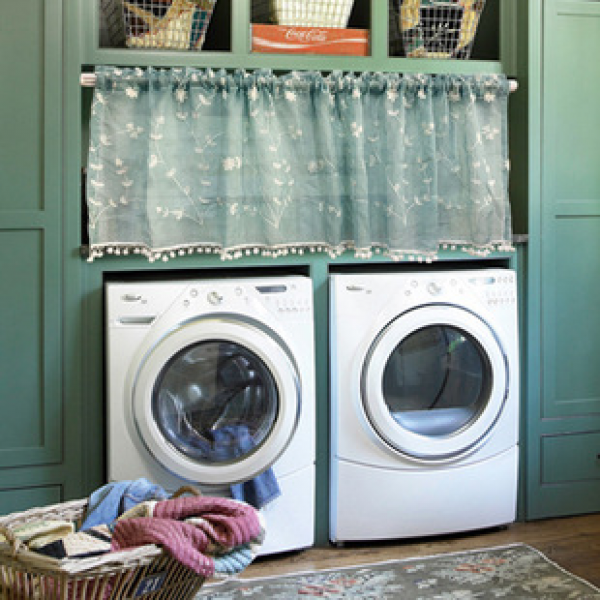 Cross border American countryside embroidery Lu embroidery half curtain pole dustproof curtain cabinet door curtain Feng Shui curtain short curtain small curtain