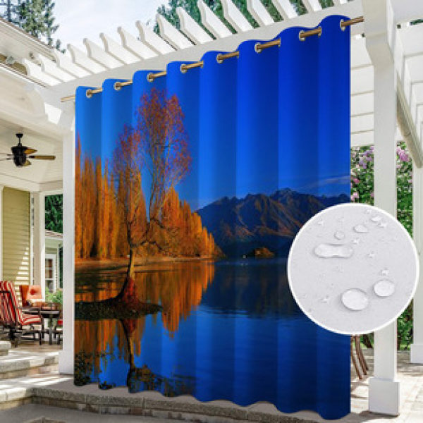 Curtain and window screen manufacturers supply cross-border platform outdoor rainy day series high-definition 3D outdoor landscape waterproof system