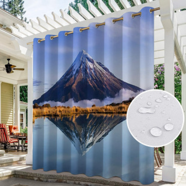 Curtain and window screen manufacturers supply cross-border platform outdoor rainy day series high-definition 3D outdoor landscape waterproof system