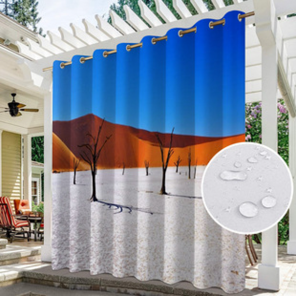 Curtain and window screen manufacturers supply cross-border platform outdoor rainy day series high-definition 3D outdoor landscape waterproof system