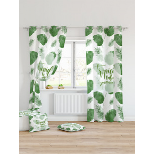 Digital printed indoor curtain manufacturers supply cross-border flat Amazon wish hot selling banana Nordic ins style