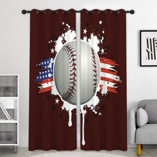 Cross border hot selling factory direct sales 3D digital printing team modern creative personalized curtains available