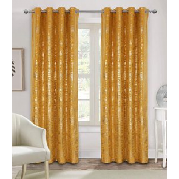 Cross border curtain fabric finished product Nordic simple solid color velvet with gold printing, living room bedroom blackout curtain fabric