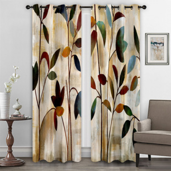 Cross border special supply of spot curtains for spot manufacturers, direct polyester fiber 3D digital printed branch curtains, urgent delivery