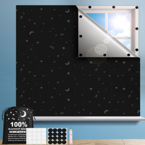 Factory direct supply wholesale portable travel printed curtains with 100 shading suction cups self-adhesive DIY boutique popular curtains