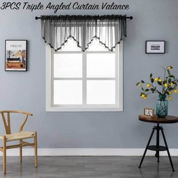 Factory direct supply to Amazon cross-border e-commerce platform, triangle window curtains, premium mesh curtains, popular new products, factory outsourcing