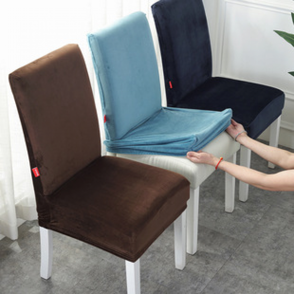 Factory direct supply modern minimalist silver fox fur elastic half pack minimalist solid color stool cover velvet factory