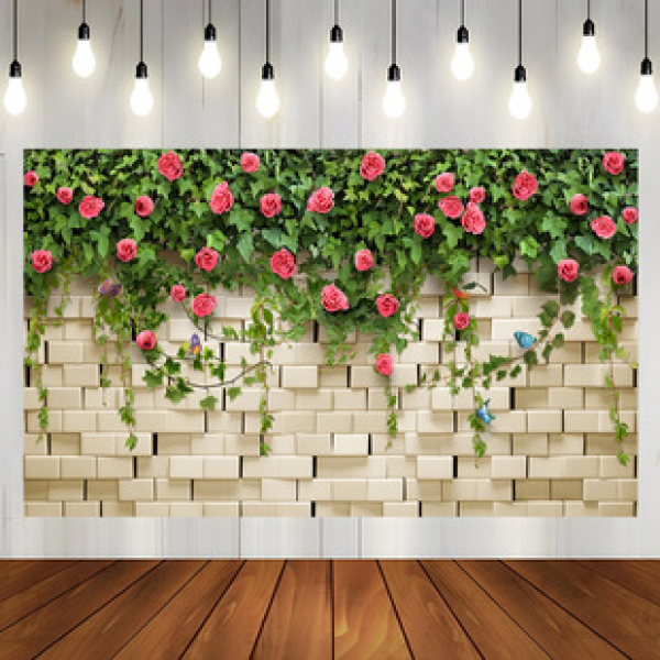 Factory direct cross-border live broadcast background cloth decorative cloth wall blanket beach towel tapestry flower series